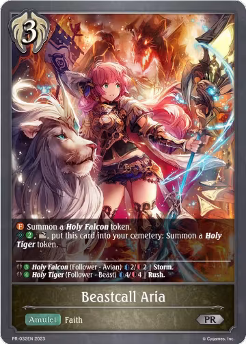 Beastcall Aria (PR-032EN), Shadowverse: Evolve Promo Cards — Shadowverse card price
