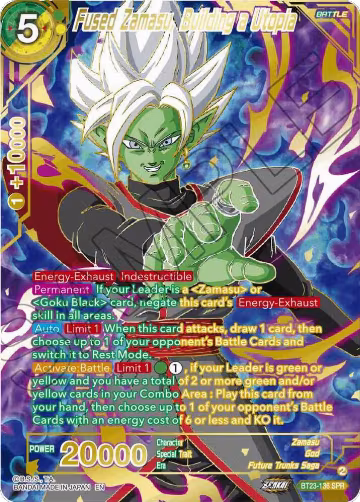 Fused Zamasu, Building a Utopia (SPR) (BT23-136), Perfect Combination — DB Super card price