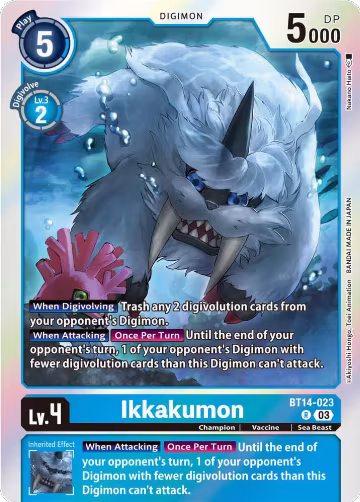 Ikkakumon (BT14-023 R), Blast Ace — Digimon card price