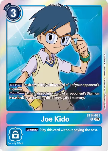Joe Kido (BT14-083 R), Blast Ace — Digimon card price