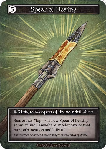 Spear of Destiny (Foil), Alpha — Sorcery card price