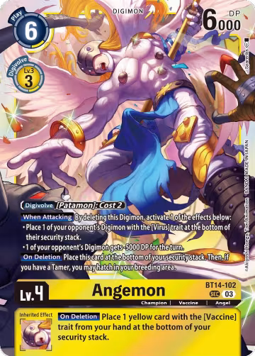 Angemon (BT14-102 SEC), Blast Ace — Digimon card price