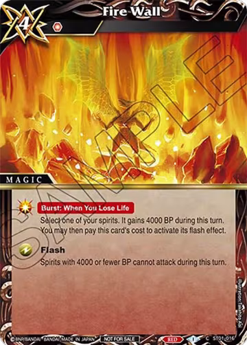 Fire Wall (Sealed Event Promotion Pack) (ST01-016), Battle Spirits Saga Promo Cards — Battle Spirits card price