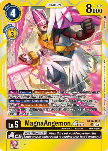 MagnaAngemon ACE (BT14-037 SR), Blast Ace — Digimon card price
