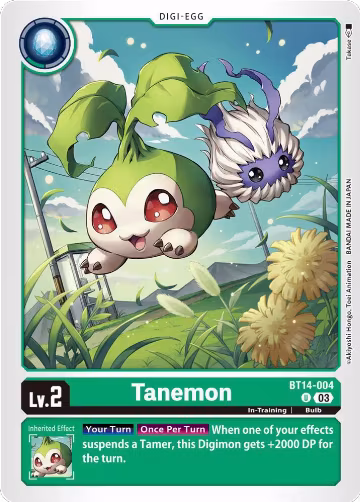 Tanemon (BT14-004 U), Blast Ace — Digimon card price