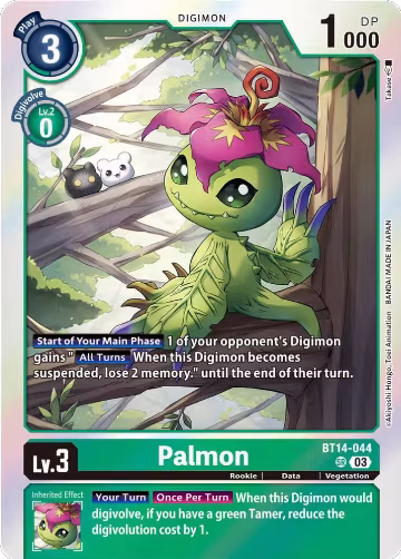 Palmon (BT14-044 SR), Blast Ace — Digimon card price