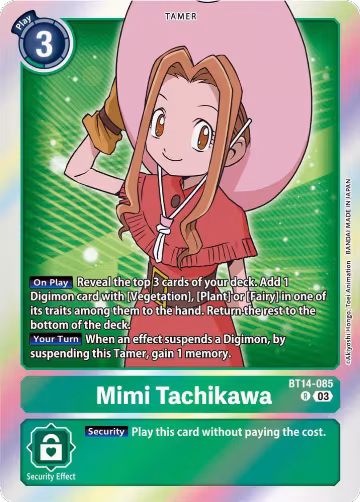 Mimi Tachikawa (BT14-085 R), Blast Ace — Digimon card price