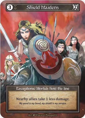 Shield Maidens (Foil), Beta — Sorcery card price