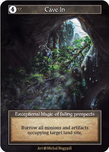 Cave-In (Foil), Beta — Sorcery card price