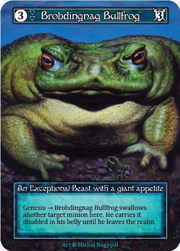 Brobdingnag Bullfrog (Foil), Beta — Sorcery card price