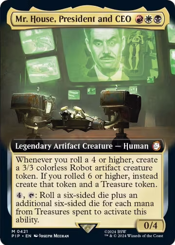 Mr. House, President and CEO (Extended Art) (421), Universes Beyond: Fallout — Magic card price