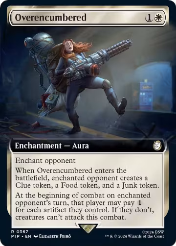 Overencumbered (Extended Art) (367), Universes Beyond: Fallout — Magic card price