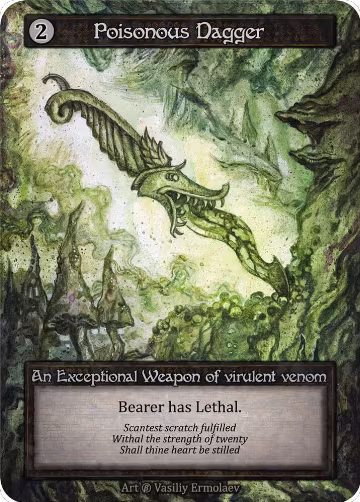 Poisonous Dagger, Beta — Sorcery card price