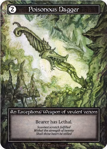 Poisonous Dagger (Foil), Beta — Sorcery card price
