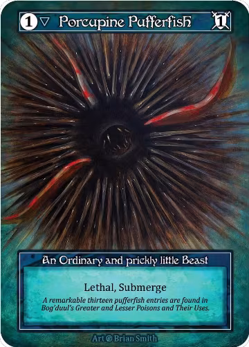 Porcupine Pufferfish (Foil), Beta — Sorcery card price