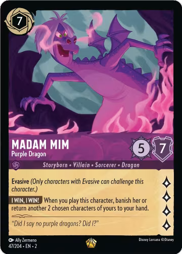 Madam Mim - Purple Dragon (47/204), Rise of the Floodborn — Lorcana card price