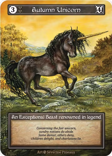 Autumn Unicorn (Foil), Beta — Sorcery card price