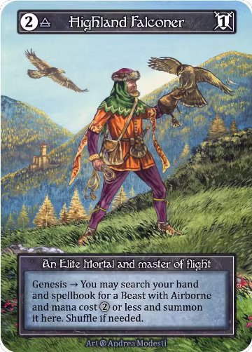 Highland Falconer (Foil), Beta — Sorcery card price