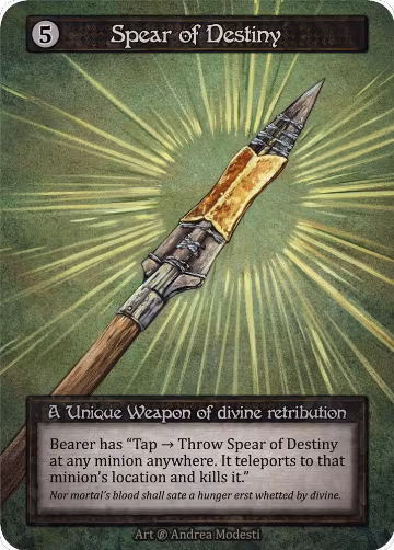 Spear of Destiny, Beta — Sorcery card price