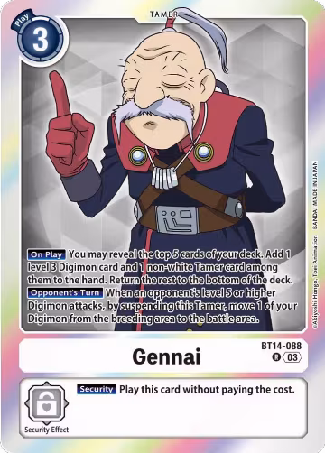 Gennai (BT14-088 R), Blast Ace — Digimon card price