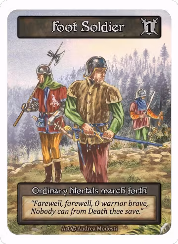 Foot Soldier (1) (Box Topper), Beta — Sorcery card price