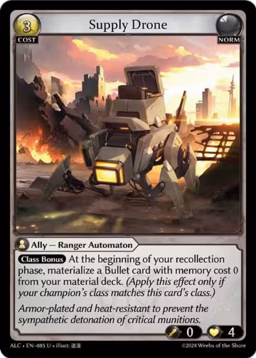 Supply Drone (085), Alchemical Revolution — Grand Archive card price