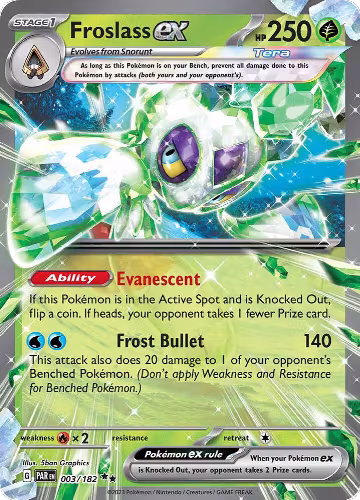Froslass ex - 003/182 (003/182), Paradox Rift — Pokémon card price