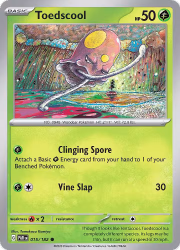 Toedscool - 015/182 (015/182), Paradox Rift — Pokémon card price