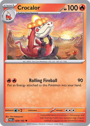Crocalor (024/182), Paradox Rift — Pokémon card price
