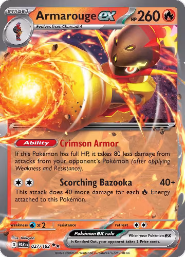 Armarouge ex (027/182), Paradox Rift — Pokémon card price