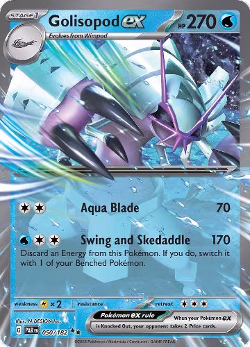 Golisopod ex - 050/182 (050/182), Paradox Rift — Pokémon card price