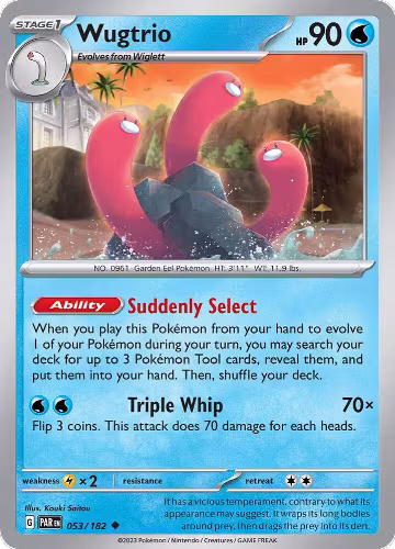 Wugtrio (053/182), Paradox Rift — Pokémon card price