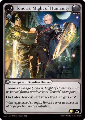 Tonoris, Might of Humanity (013), Alchemical Revolution — Grand Archive card price