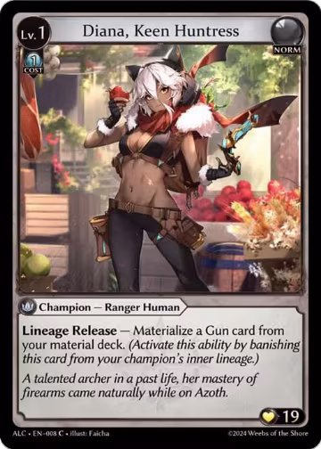 Diana, Keen Huntress (008), Alchemical Revolution — Grand Archive card price