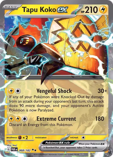 Tapu Koko ex - 068/182 (068/182), Paradox Rift — Pokémon card price
