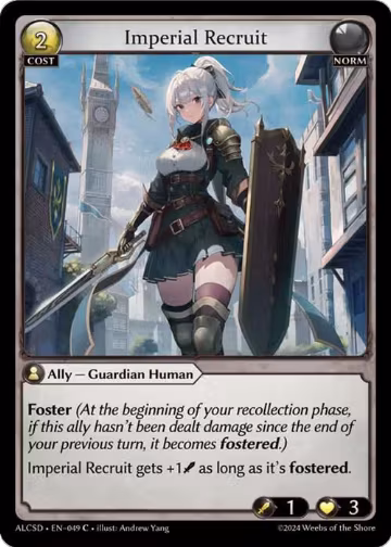 Imperial Recruit (049), Alchemical Revolution Starter Decks — Grand Archive card price
