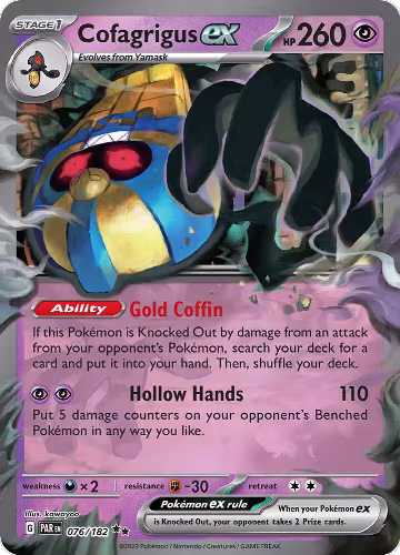 Cofagrigus ex (076/182), Paradox Rift — Pokémon card price