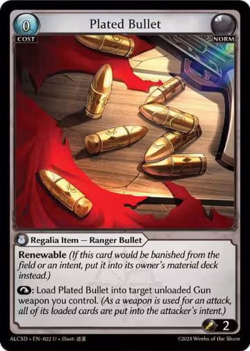 Plated Bullet (022), Alchemical Revolution Starter Decks — Grand Archive card price