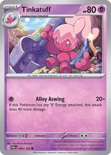Tinkatuff (084/182), Paradox Rift — Pokémon card price
