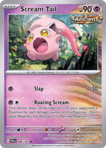 Scream Tail (086/182), Paradox Rift — Pokémon card price