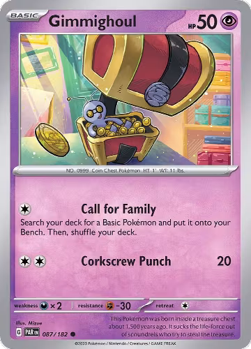 Gimmighoul - 087/182 (087/182), Paradox Rift — Pokémon card price
