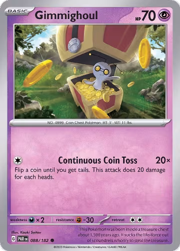Gimmighoul - 088/182 (088/182), Paradox Rift — Pokémon card price