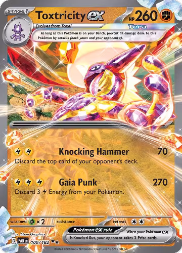 Toxtricity ex (100/182), Paradox Rift — Pokémon card price