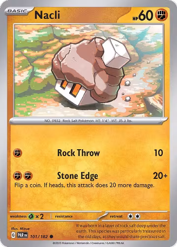 Nacli - 101/182 (101/182), Paradox Rift — Pokémon card price