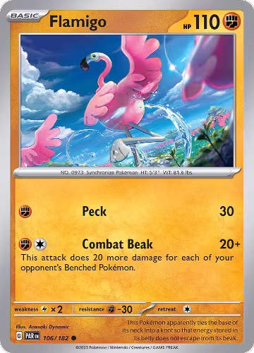 Flamigo (106/182), Paradox Rift — Pokémon card price
