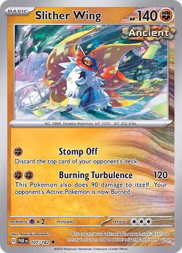 Slither Wing - 107/182 (107/182), Paradox Rift — Pokémon card price
