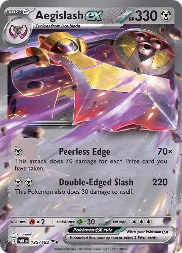 Aegislash ex (135/182), Paradox Rift — Pokémon card price