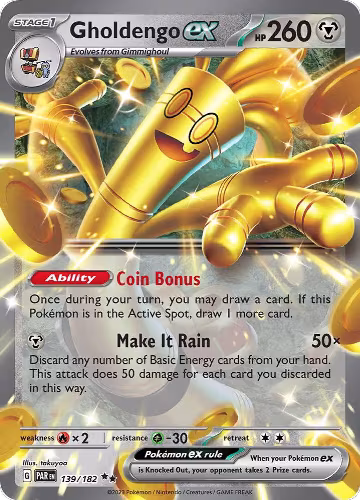 Gholdengo ex - 139/182 (139/182), Paradox Rift — Pokémon card price