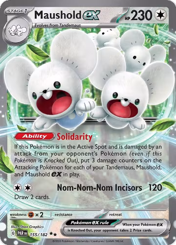 Maushold ex (155/182), Paradox Rift — Pokémon card price