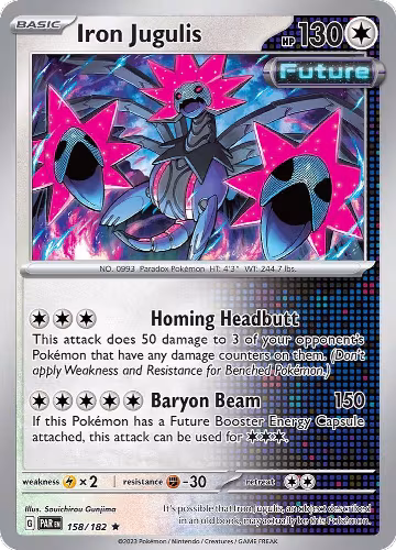 Iron Jugulis - 158/182 (158/182), Paradox Rift — Pokémon card price